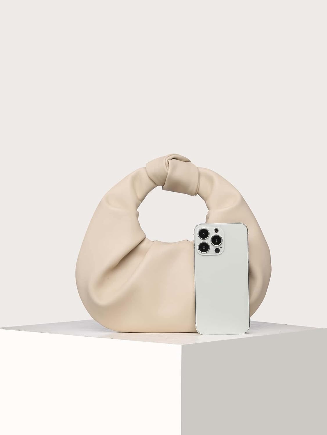 Chic Ruched Leather Clutch