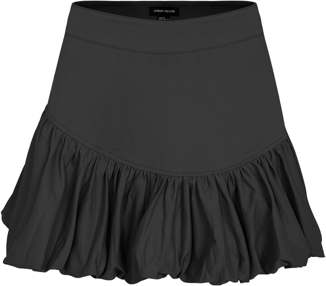 Chic High-Waist Bubble Skirt