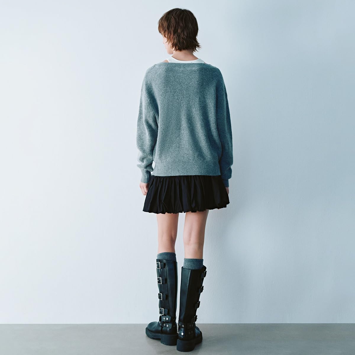 Chic High-Waist Bubble Skirt